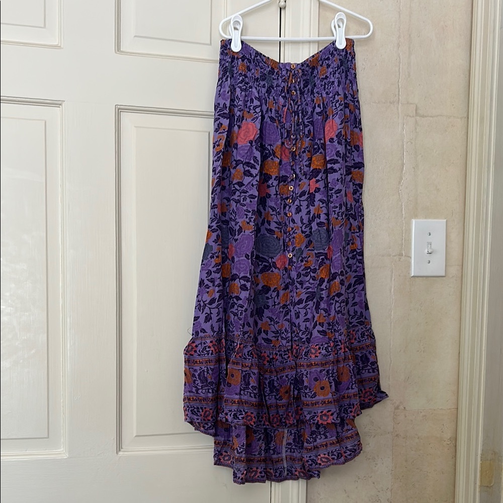 Floral Purple Maxi Skirt